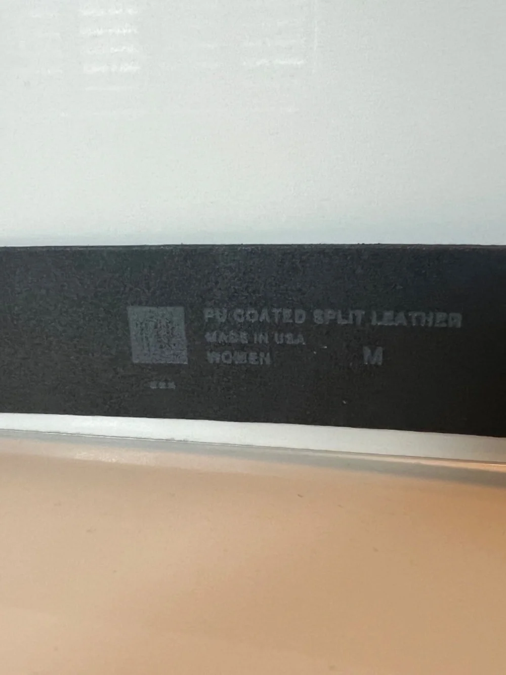 Women's Gap Pu Coated Split Leather Belt in Black Color: Medium